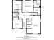 Detailed floor plan showing the layout of the second floor with bedrooms, bathrooms, and laundry room at 6350 Summer Pl, Douglasville, GA 30135