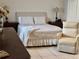 Bedroom featuring a queen-sized bed and a comfortable recliner chair at 3011 Flat Shoals Sw Rd, Conyers, GA 30094