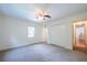 Spacious bedroom features a ceiling fan, closet, and bright natural light at 4150 Glenn St, Powder Springs, GA 30127