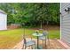 Backyard patio with furniture and a view of lush landscaping at 1087 Berkley Se Dr, Smyrna, GA 30082
