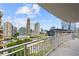 This stunning balcony offers expansive city views and clear blue skies, making it a perfect outdoor retreat at 3338 Peachtree Rd # 2005, Atlanta, GA 30326