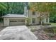 View of the exterior showcasing a two-story home with a well-maintained yard and attached garage at 82 Vanessa Se Dr, Smyrna, GA 30082