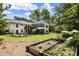 Expansive backyard with lush lawn, deck, raised garden, and inviting outdoor seating area at 221 Brooke Dr., Alpharetta, GA 30009