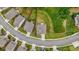 New home aerial view on large lot with new construction in a walkable neighborhood at 603 River Gardens Se Dr, Atlanta, GA 30354