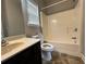 Bathroom vanity with large tub and shower at 3522 Fallen Oak Dr, Buford, GA 30519