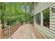 Spacious wood deck overlooking a lush green backyard and the house at 6100 Blackwater Trl, Atlanta, GA 30328