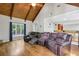 Open living room with wood floors, high ceilings, and plentiful natural light at 6100 Blackwater Trl, Atlanta, GA 30328