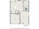 Floor plan showcasing the layout of the first floor, including the garage, living areas, and kitchen at 10137 Cormac St, Jonesboro, GA 30238