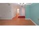 Inviting living room showcasing hardwood floors and an elegant chandelier fixture at 1800 Clairmont Lk # 313, Decatur, GA 30033