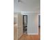 Utility closet with HVAC, white louvered door, and hardwood floor at 1800 Clairmont Lk # 313, Decatur, GA 30033