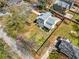 An aerial view reveals the home with a spacious yard enclosed by a wooden fence at 3087 Alston Dr, Decatur, GA 30032