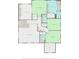 Upstairs layout featuring primary bedroom suite, sitting room, bedrooms, baths, and office space at 1140 Promontory Drive, Marietta, GA 30062