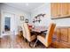 The breakfast nook features custom cabinets and open shelving to display decor at 656 Gunby Se Rd, Marietta, GA 30067