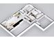 Floor plan shows the home's design with two bedrooms, living area, and garage at 3861 Foxford Dr, Atlanta, GA 30340