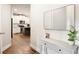 Inviting entryway with hardwood floors and view of the kitchen at 1603 Glen Ivy, Marietta, GA 30062