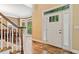 Inviting foyer with hardwood floors and a staircase, filled with natural light at 1488 Lachona Ne Ct, Atlanta, GA 30329
