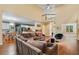 Open-concept living area with seamless flow to the kitchen, featuring hardwood floors at 1488 Lachona Ne Ct, Atlanta, GA 30329