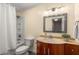 The updated bathroom features modern fixtures, a shower and tub combo, and a stylish vanity at 2892 Guinevere Ne Dr, Atlanta, GA 30345