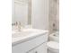 Cozy bathroom featuring a white vanity, modern fixtures, and a shower-tub combo at 3514 Ambassador Aly, Scottdale, GA 30079