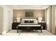 Bedroom with a large window, neutral decor, and an ensuite bathroom at 811 Atkins Ln, Woodstock, GA 30188