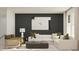 Cozy living room showcasing a white sofa, modern art, and stylish decor at 813 Atkins Ln, Woodstock, GA 30188