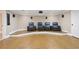 Home theater with riser, projector, and leather seating perfect for movie nights and entertainment at 103 Millstone Way, Canton, GA 30115
