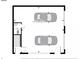 View of the garage floor plan showing the garage space for parking two cars and a water closet at 2056 Hosea L Williams Ne Dr, Atlanta, GA 30317