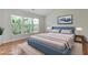 A spacious bedroom bathed in natural light with hard wood floors and tranquil decor at 8970 Ruel Ln, Suwanee, GA 30024
