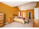 Spacious main bedroom with vaulted ceiling, carpet floors, natural light, and a walk-in closet at 4200 Vinca Way, Union City, GA 30291
