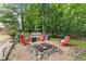 Backyard fire pit with Adirondack chairs, perfect for outdoor gatherings and relaxing at 5885 Millstone Dr, Cumming, GA 30028