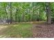 The extra-large backyard provides plenty of space in this treelined lot with a storage shed at 5885 Millstone Dr, Cumming, GA 30028