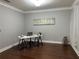 This office space has hardwood floors, a neutral color palette, and modern decor at 2479 Mitford Ct, Dacula, GA 30019