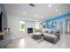 Spacious living room with plush seating, fireplace, and natural light creating a relaxing atmosphere at 609 Hearth Pl, Lawrenceville, GA 30043