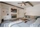 Cozy living room with a fireplace, built-in shelving, and modern decor at 113 Gold Bridge Xing, Canton, GA 30114