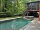 Backyard pool area with a hot tub feature and screened in patio at 1984 Mendenhall Cir, Atlanta, GA 30341
