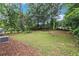 Beautiful backyard surrounded by mature trees offering privacy and shade at 340 Bell Se St, Marietta, GA 30060
