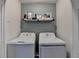 Laundry room featuring a side-by-side washer and dryer and a shelf above for storage at 1133 Capital Club Ne Cir, Brookhaven, GA 30319