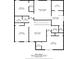 Comprehensive floor plan of the second floor highlighting bedrooms, bathrooms, and Gathering room at 306 Coppergate Ct, Holly Springs, GA 30115