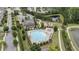 Aerial view of a community pool and playground, ideal for Gathering recreation and leisure at 4010 Cameron Ct, Cumming, GA 30040