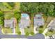 Aerial view of home with a swimming pool, patio area, and a neatly landscaped yard at 470 Wagon Hill Ln, Sugar Hill, GA 30518