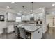 Gourmet eat-in kitchen featuring white cabinets, granite countertops, and stainless-steel appliances at 470 Wagon Hill Ln, Sugar Hill, GA 30518