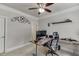 Well-lit office with carpet, gray walls, decorative lighting, and a ceiling fan at 470 Wagon Hill Ln, Sugar Hill, GA 30518