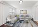 A modern living room is furnished with a comfortable white sofa, stylish rug, and tasteful decor at 3775 Reston Ln, Decatur, GA 30034