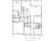 Detailed first-floor plan showcasing the layout of the home, including the kitchen, bedrooms, and living areas at 5330 Keepsake Court, Cumming, GA 30040