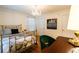 Bedroom with a chandelier, desk, hardwood floors, and artwork on the wall at 3548 Liberty Ln, Marietta, GA 30062