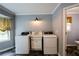 Laundry room with modern appliances, large sink and neutral wall color at 3548 Liberty Ln, Marietta, GA 30062
