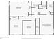 Floor plan featuring three bedrooms, two bathrooms and walk-in closets at 6338 Boyett Dr, Norcross, GA 30093