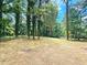 Large, level backyard with green grass and mature trees, perfect for outdoor activities and relaxation at 6965 Kimberland Gardens Ln, Lithonia, GA 30058