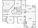 Detailed floor plan showcasing the layout of bedrooms, bathrooms, closets, and open spaces within the home at 2145 Sugarstone Ct, Lawrenceville, GA 30043