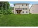 Expansive backyard featuring a deck with stairs to the lawn at 5662 Valley Loop, Fairburn, GA 30213